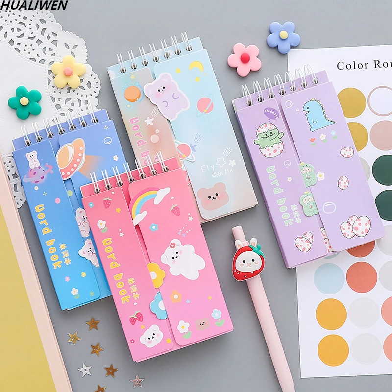 Kawaii A7 Notebook 80Sheets Journal Weekly Planner Supplies Office  Accessories Leather Paper For Students School Supplies - AliExpress