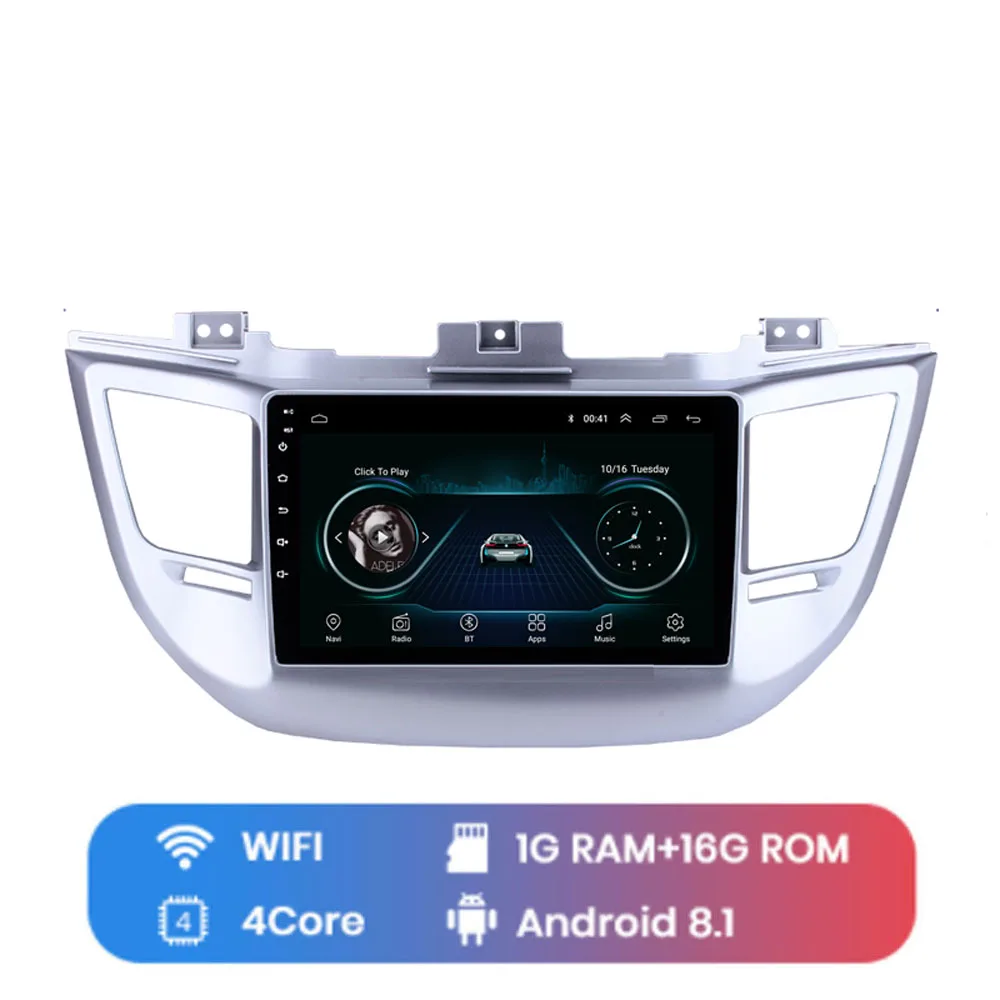 4G LTE Android 8,1 для HYUNDAI TUCSON IX35 Мультимедиа стерео автомобильный dvd-плеер навигация gps радио - Цвет: WIFI (1G 16G)