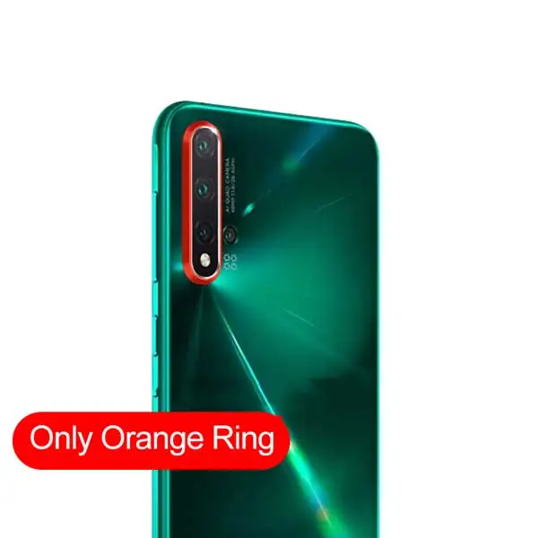 Закаленное стекло для huawei Nova 5 Pro 5i 5T 4, защитное металлическое стекло для объектива камеры, защитное кольцо, чехол для huawei Nova 5, чехол - Цвет: Only Orange Ring