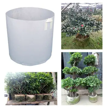 

5pcs Grow Bags Fabric Pots Root Pouch Planting Container White Non-woven