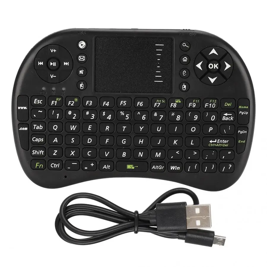 Air mouse Полная клавиатура+ мышь+ мультимедийное управление белая подсветка 2,4G беспроводная мышь с клавиатурой Беспроводная