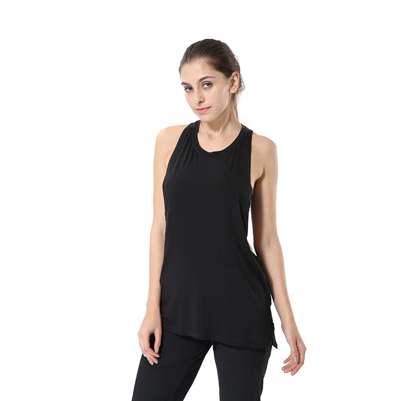 Jeansian Для женщин быстрое высыхание Slim Fit безрукавки для Tanktops безрукавная майка сорочка SWT239 Black2