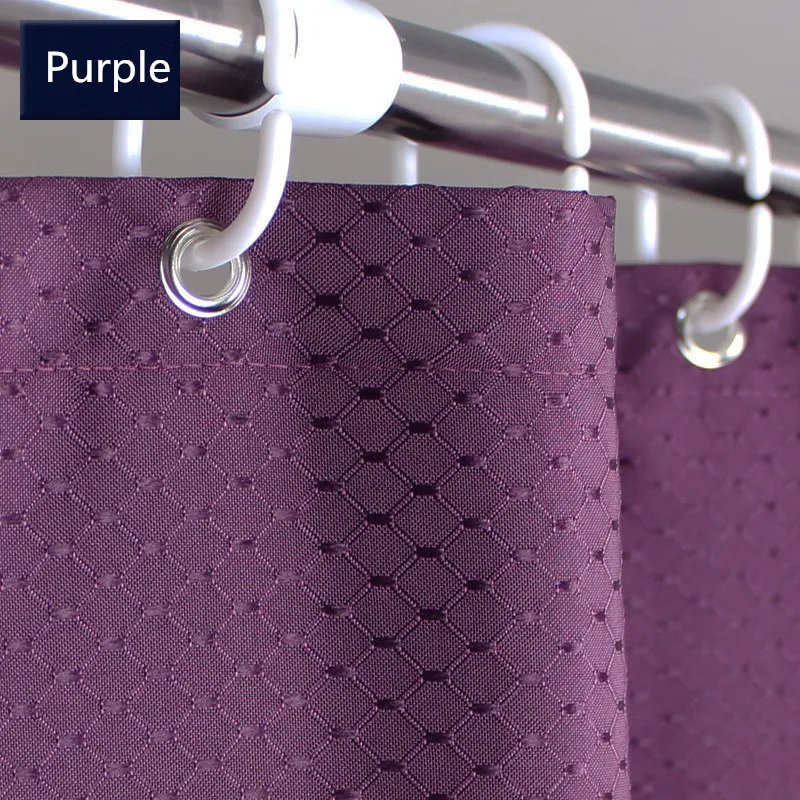 Goedkoop Delicate Jacquard Dikke Polyester Douchegordijn Effen Kleur Waterdichte Badkamer Douchegordijn Hotel Wc Partitie