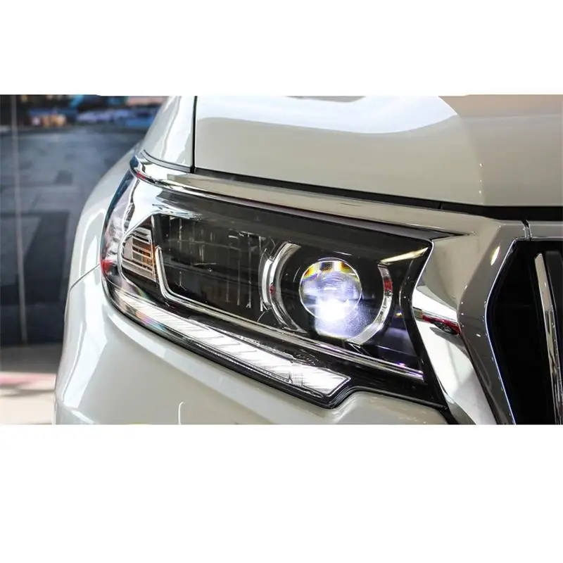 Сигнал поворота автомобиля Drl Automovil бег Luces Para Авто Светодиодные Автомобильные фары передние противотуманные фары 18 для Toyota Prado