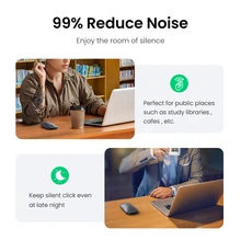 

Mouse Wireless Silent Mouse 4000 DPI For MacBook Tablet Computer Laptop PC Mice 3cm Thin Slim Quiet 2.4G Wireless Mouse