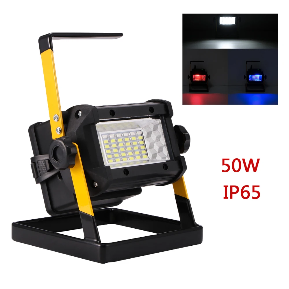 Rechargeable Floodlight Portable LED Work Lamp Focus Spotlight Flood