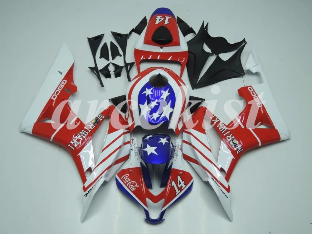 Литье под давлением ABS мотоцикл полный обтекатель комплект подходит для CBR600RR 07 08 F5 2007 2008 Кузов Набор на заказ черный