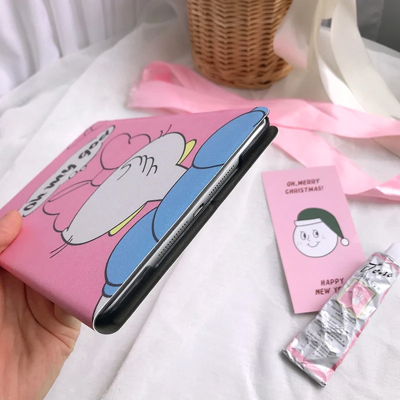Автоматический будильник смарт-чехол с подставкой для Планшеты ipad Mini1 ipad 2 3 4 ipad air/air 2/pro 9,7 Мультфильм защитный чехол для ipad 2, 3, 4 18 9,7