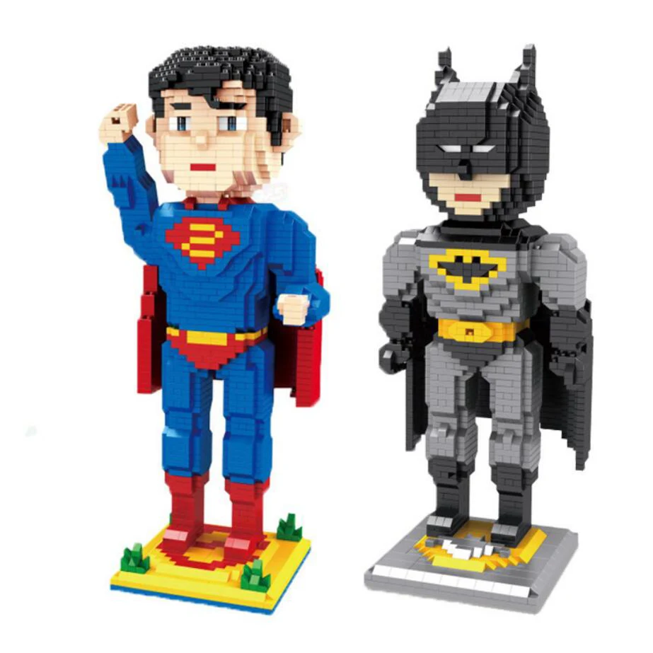 

Hot dc super heroes micro diamond building block Justice League superman batman model figures nano bricks education toy for gift