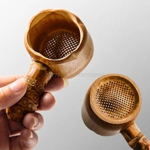 Многоразовый Китайский Чайный фильтр, чайный набор кунг-фу, натуральный старый бамбуковый корневой чай утечка O16 19 Прямая поставка