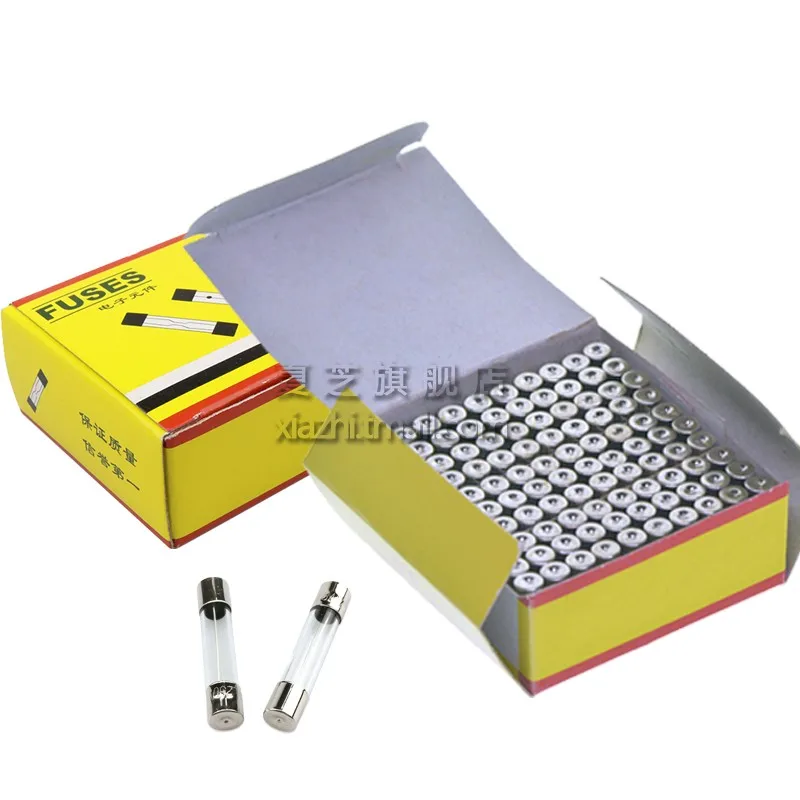 Car fuses 100pcs 5*20 0.2A-30A Glass Fuse Fast 5x20mm