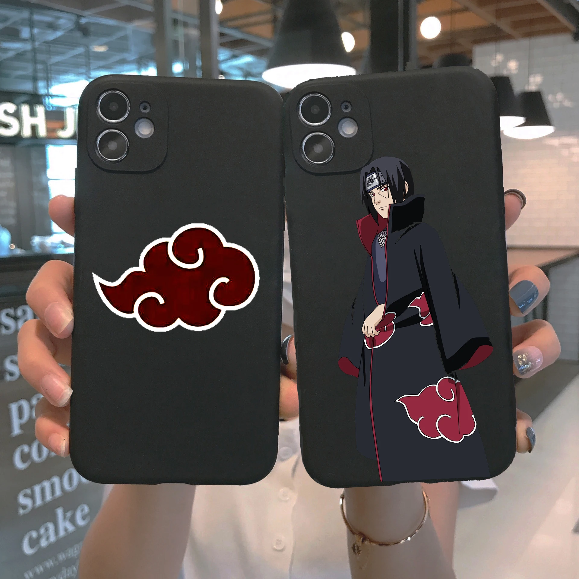 

PUNQZY Anime Itachi Black TPU Case For Samsung Galaxy A50 A70 A30 S20 S11 S10 S9 S8 A20 S20U Sasuke Naruto Matte Soft TPU Case