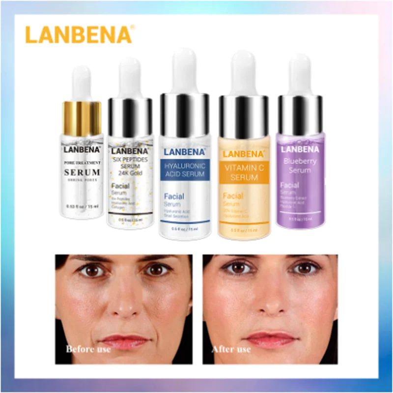 Сыворотка для лечения пор LANBENA, гиалуроновая кислота, сыворотка для удаления черных точек, увлажняющая, уход за кожей, восстановление и отбеливание Winkles