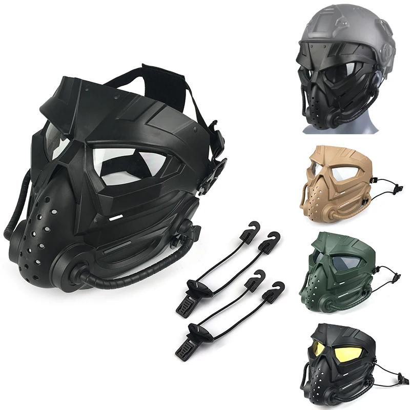 Paintball Gun Protective Mask Mascara Airsoft Anti-Fog PC Lens Skull Mask  Hunting Equipment Military Tactical Combat Face Mask