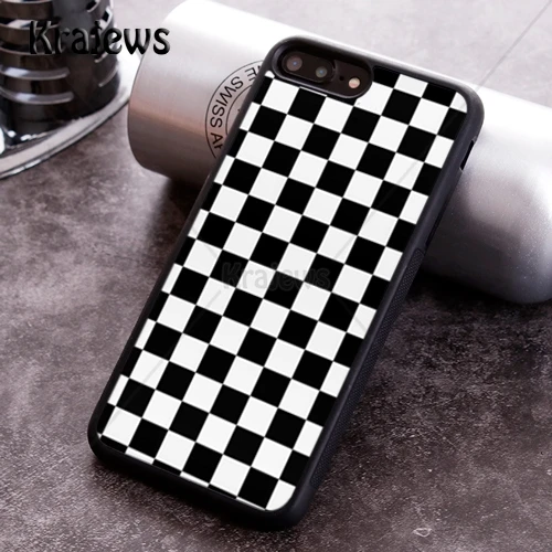 Чехол с шахматной панелью для iPhone X XR XS 11 Pro MAX 5 6 6S 7 8 Plus samsung Galaxy S7edge S8 S9 S10 - Цвет: Прозрачный