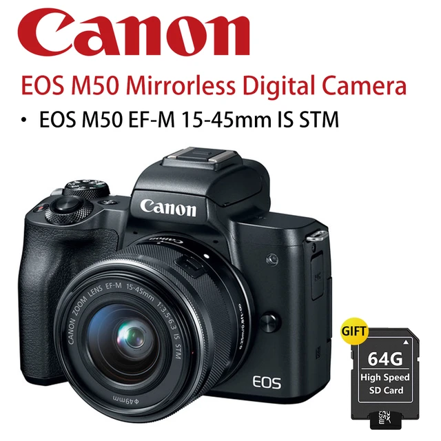 Eos M50 Mirrorless Digital Camera With 15-45mm Lens (black & White) - Dslr Cameras AliExpress