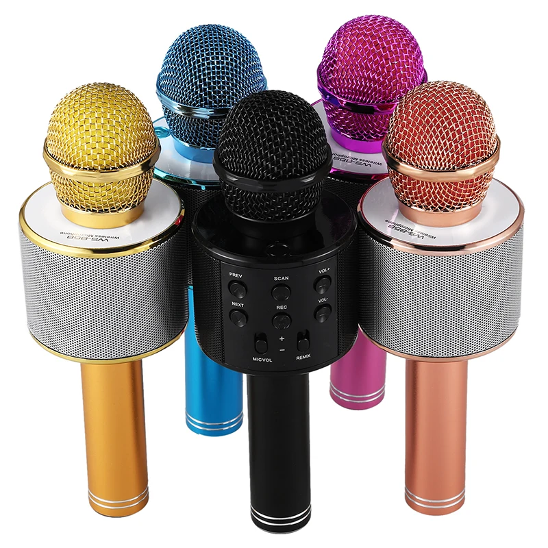 Беспроводной караоке микрофон Портативный Bluetooth мини домашний KTV для