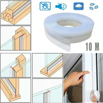 

10m Self-adhesive Door Weather Strip Weather Strip Rubber Bottom Door Weather Strip Soundproof Door And Window Seal #30