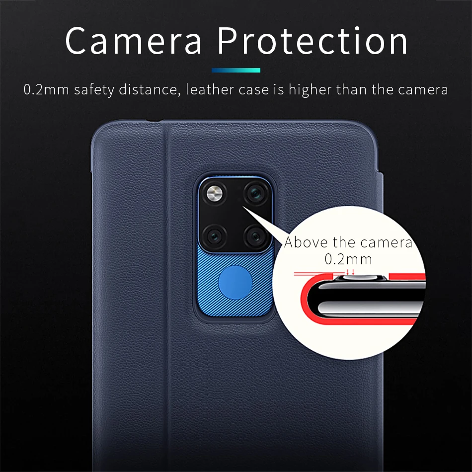 详情11Huawei Mate 20 X Pro Flip Case Cover Original Huawei Mate 20 case Smart Touch clear View Window PU Leather Luxury Protective