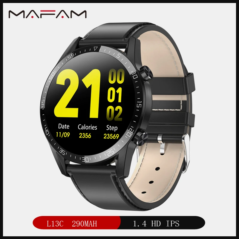 MAFAM L13C 290 мА/ч смарт часы для мужчин совершения вызовов по Bluetooth браслет 1 4 дюймов HD