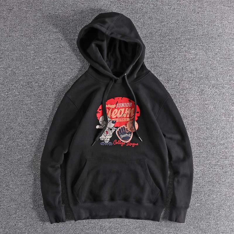 

2019 new arrival Cartoon printed thick Terry youth hoodie with foreign trade original single men's Pullover outerwear coat sale
