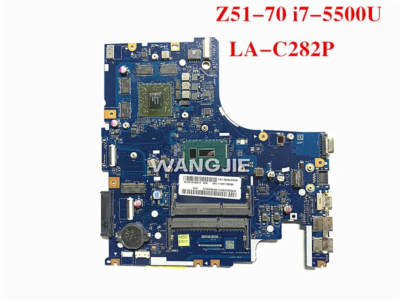 Материнская плата для ноутбука LENOVO Ideapad Z51-70 SR23W i7-5500U материнская AIWZ0/Z1 LA-C282P 5B20J23533