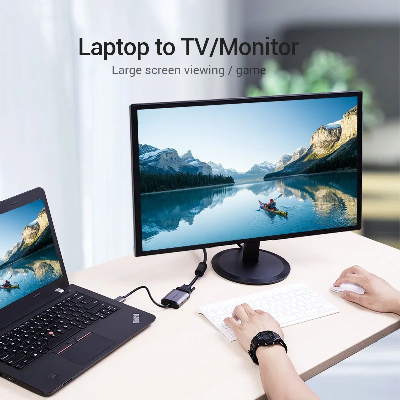 Vention HDMI to HDMI VGA Adapter 4K HDMI Converter HDMI VGA Cable for Laptop PC HDTV PS4 Monitor Projector HDMI to VGA Converter