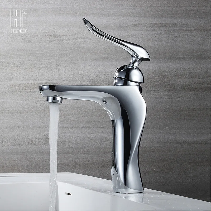 

Hideep Copper Basin Faucet Single Bore Hot And Cold Taps on Stage And Lavatory Faucet Manufacturers Direct Selling