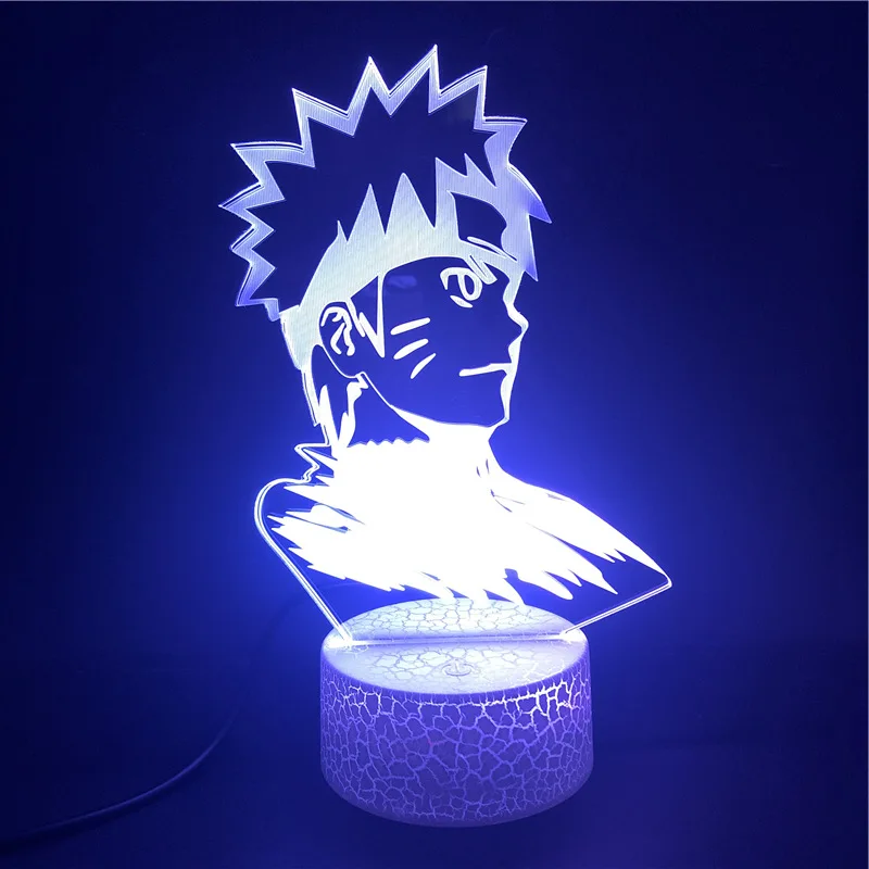 

Naruto 3d Night Light Whirling Sound Half Body Creative Gifts Table Lamp Intelligent Touch Colorful Color Change Lampka Nocna