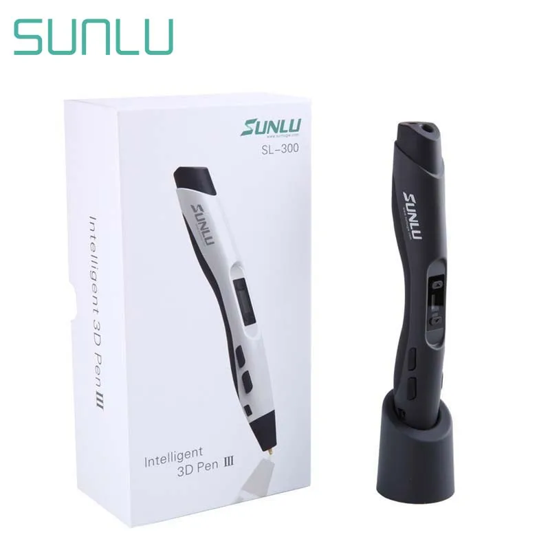 

2019 SUNLU SL-300 Popular Magic Creative 3D Pen Modeling PLA/ABS Filament 1.75mm With Black Color For Special Craft and Gifts