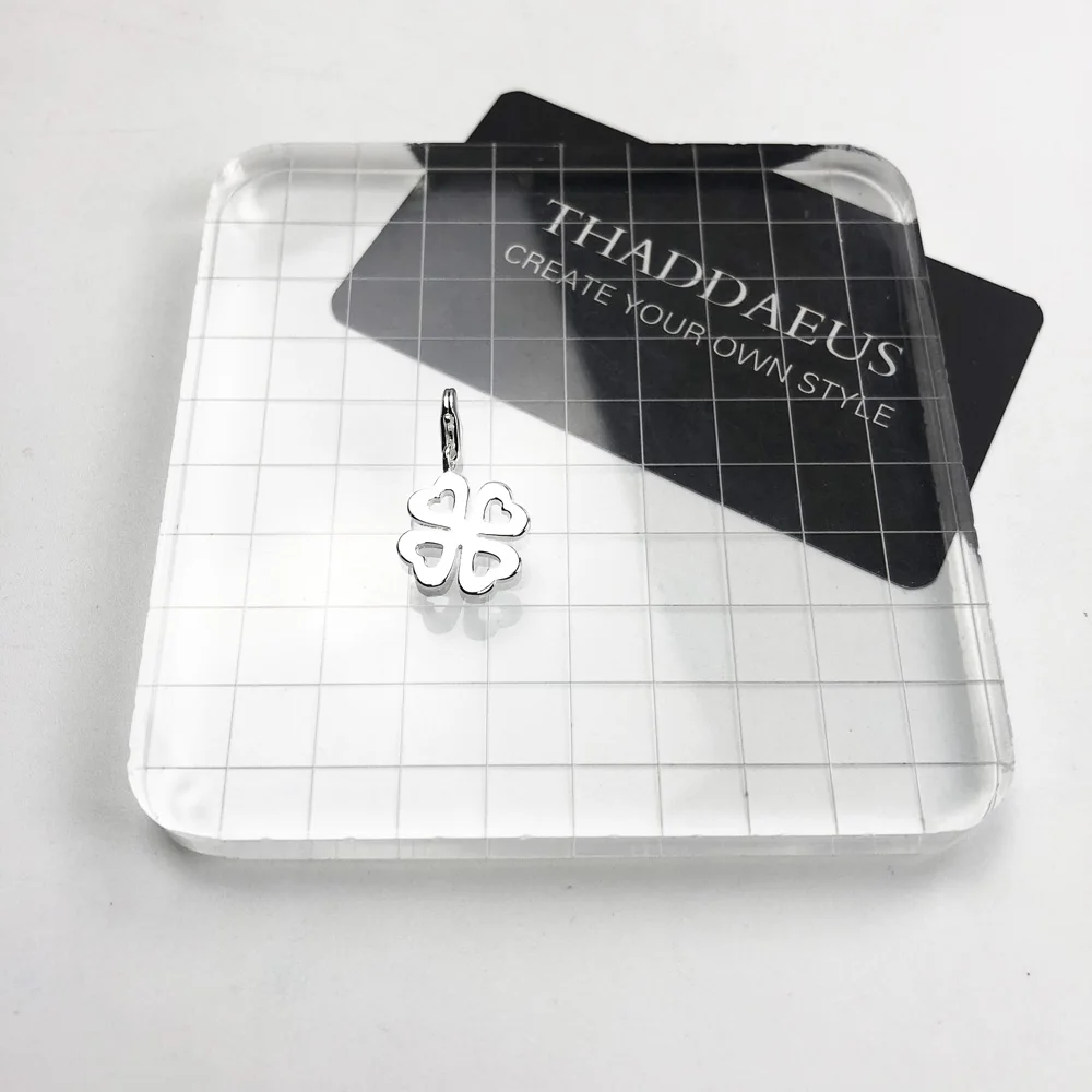 Подвеска в форме сердца Cloverleaf, подходит для браслета, ожерелья,, весна, 925 пробы, серебро, модный подарок на удачу, любовь, для женщин, ювелирное изделие