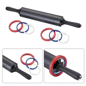 

Stainless Steel Rolling Pin- Adjustable Rolling Pin With 3 Sizes Thickness Rings 72XF