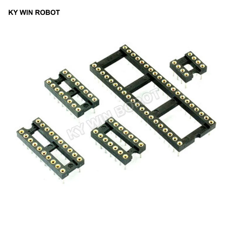 5 stücke IC Steckdosen 2,54 MM Runde Loch DIP6 DIP8 DIP14 DIP16 DIP18 DIP20 DIP28 DIP40 pins