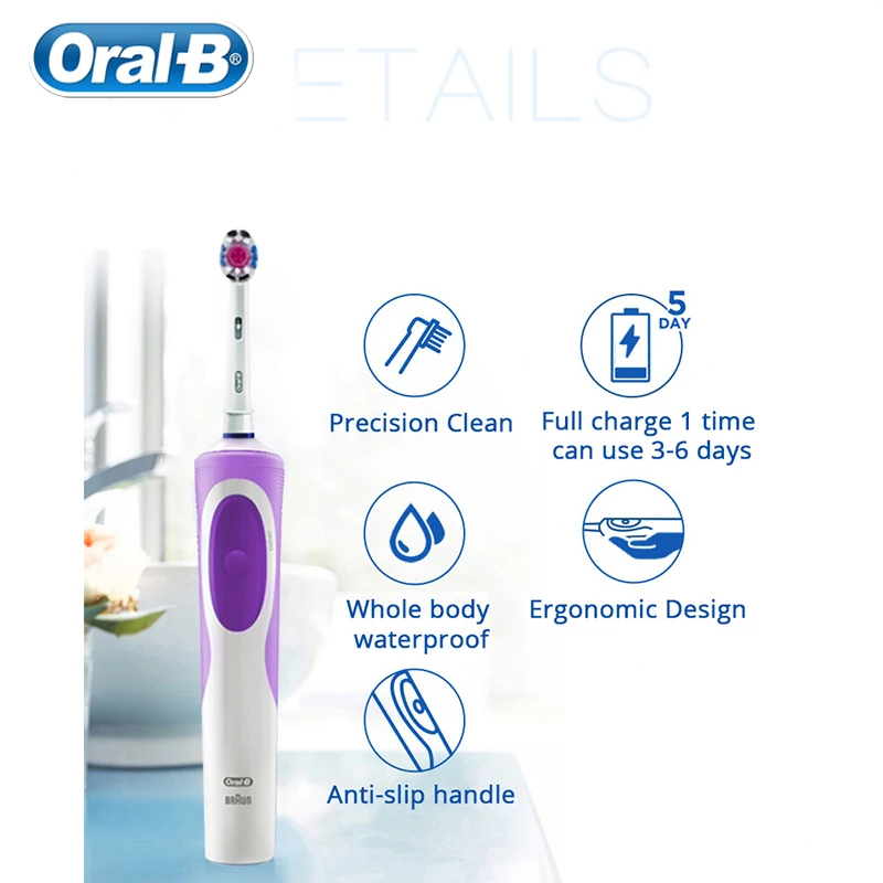 Oral B Electric Toothbrush 2D Precision Cleaning Whiten Teeth Inductive Charging Full Body Waterproof Teeth Brush Clearance Sale Oral B Electric Toothbrush 2D Precision Cleaning Whiten Teeth Inductive Charging Full Body Waterproof Teeth Brush Clearance Sale