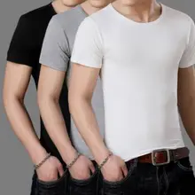 New Men Summer T shirt round neck Solid color black white short sleeve T-shirt trend casual young shirt bottoming shirt New Men Summer T shirt round neck Solid color black white short sleeve T-shirt trend casual young shirt bottoming shirt