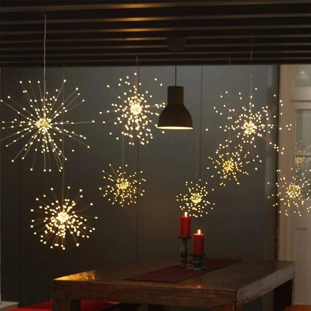 Durable Fairy Light Landscape Lamp Copper Wire Festival Star String Light Wedding Garden Remote Control Exploding Lighting Yard
