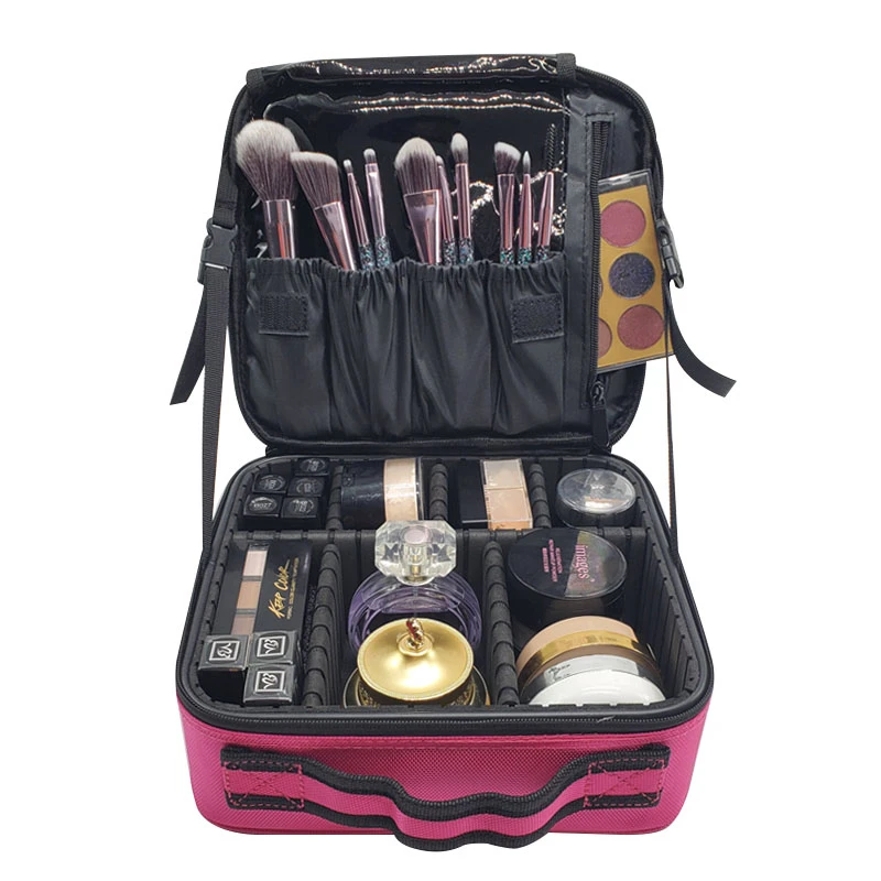 Brand Women Portable Makeup Bag Nylon Make Up Organizer Bag Waterproof Travel Cosmetic Suitcases Female Beautician Storage Box