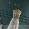 Mryarce Exclusive lace Beading Flowing Chiffon Side Split Beach Wedding Dress Open Back Bridal Gowns 3