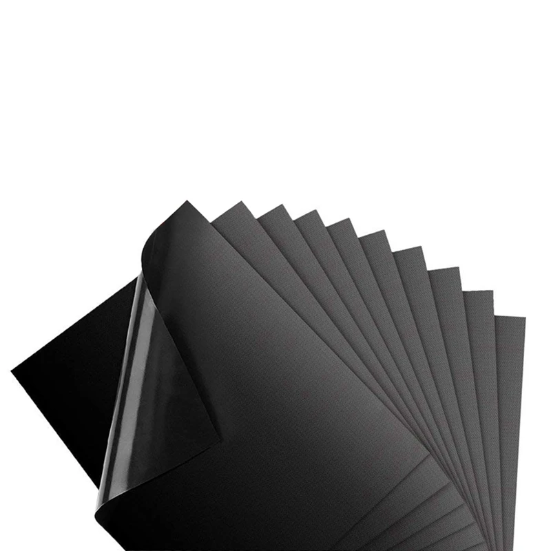 

BBQ Grill Mat Set of 10 - Non Stick Oven Liner Teflon Cooking Mats,Perfect for Baking on Gas, Charcoal,Miniwave Ovens and Elec