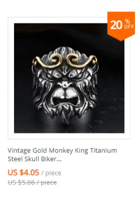 Retro Mens Rings 316L Stainless Steel For Male Boyfriend Biker Jewelry Golden Blue CZ Crystal Stones Skull Eagle Ring 2021 New