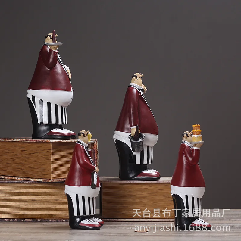 Домашний декор для пекарен статуэтка шеф повара из смолы коллекционные поделки