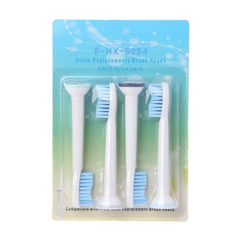 4 шт. электрические головки зубной щетки Замена подходит для Philips Sonicare P-HX-6054/HX6054 мягкие щетинки насадки зубных щеток#11
