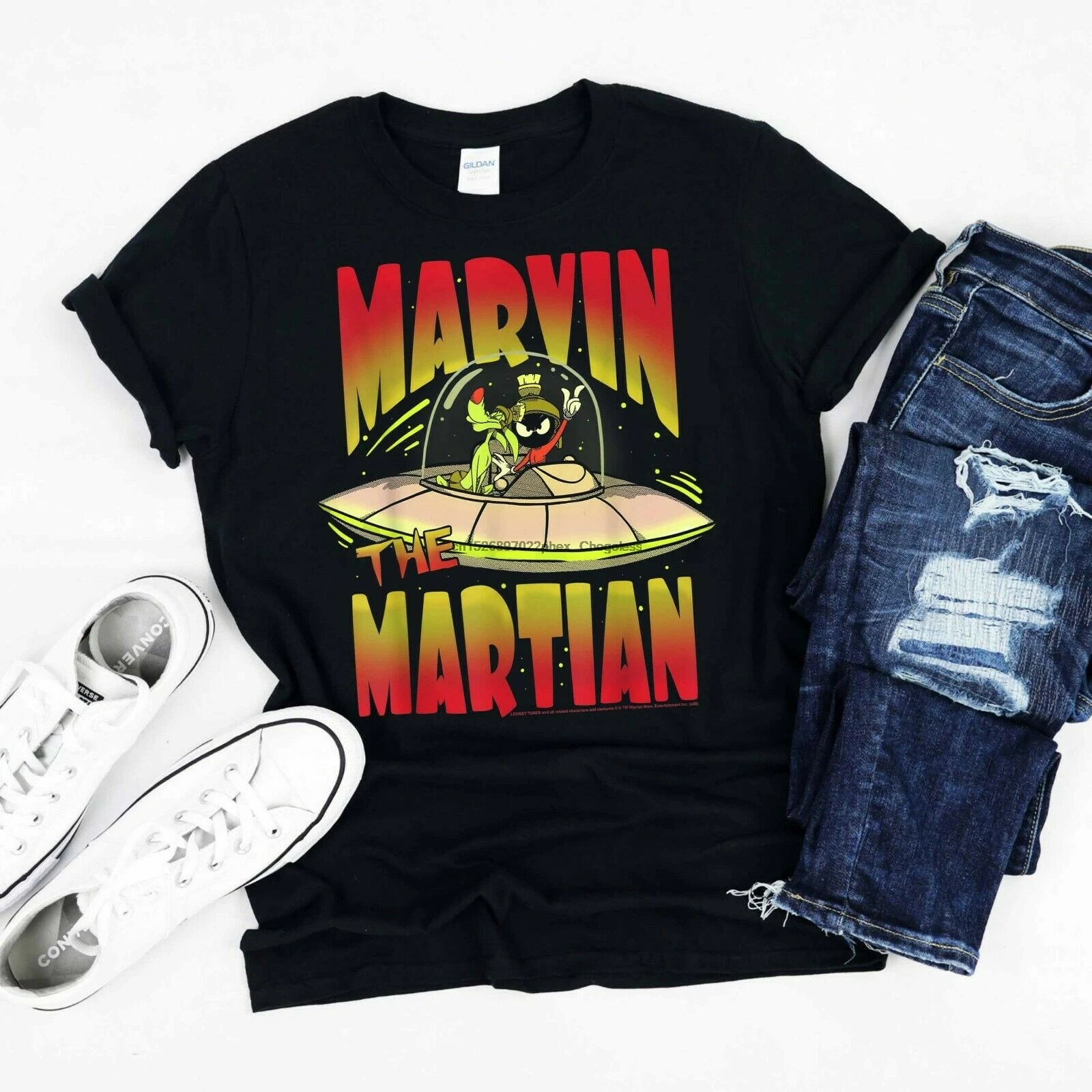 Футболка унисекс Looney Tunes Marvin The Martian Space Flight |