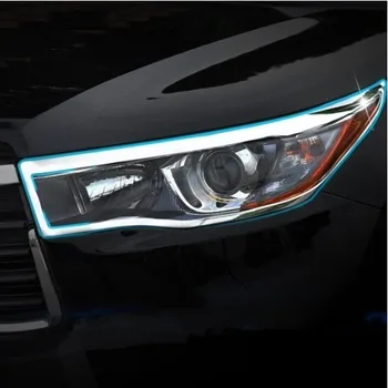 

ABS chrome front light cover trim front lamp cover trim for Toyota Highlander 2015 2016 2017