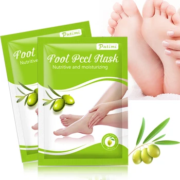 

PUTIMI 4Pack Foot Peeling Mask for Legs Feet Mask Exfoliating Socks for Pedicure Anti Crack Remove Dead Skin Heel Foot Patch