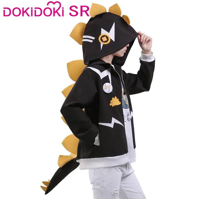 DokiDoki, аниме, мой герой, научная школа, косплей, Boku, No Hero, Academy, Kaminari, Denki, костюм для косплея, динозавр, Doujin, костюм для мужчин