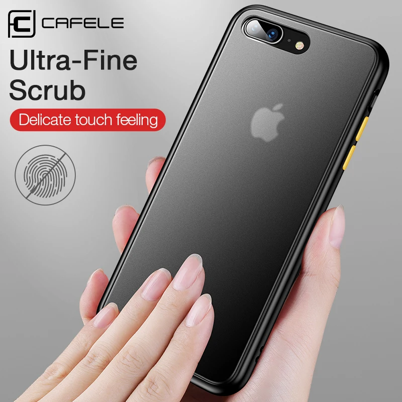CAFELE чехол для телефона iPhone 7 8 7plus 8plus PC жесткая задняя крышка с Силиконовым мягкими