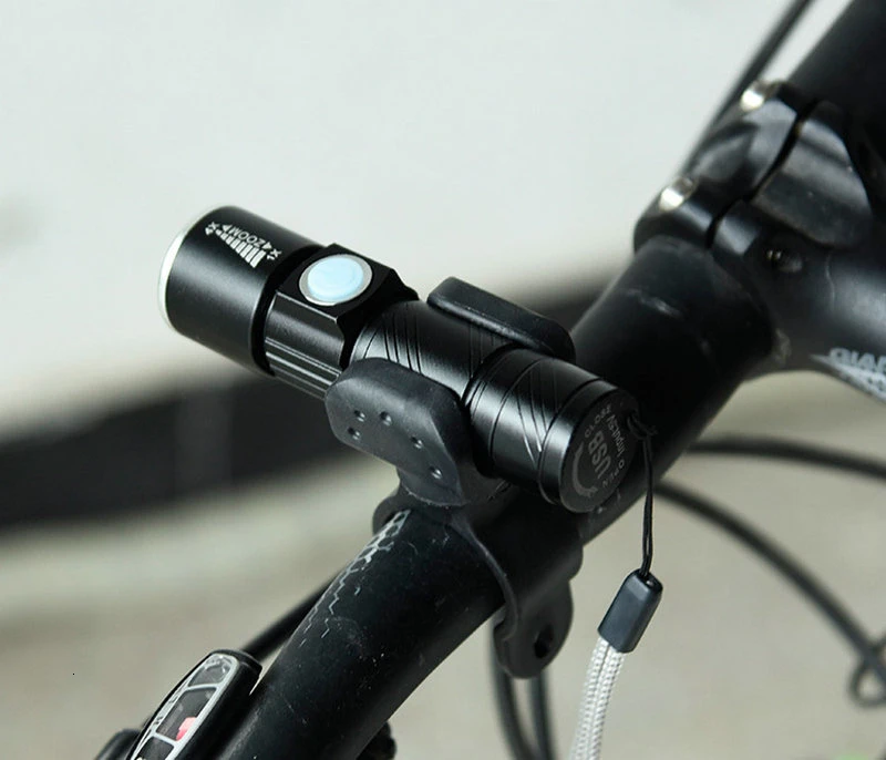 Zoomable Bike Front Light  Bicycle Flashlight USB Charging Flashlight Cycling Waterproof Torch Bike Headlight Bicycle Light (15)