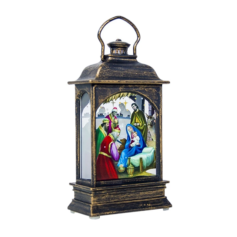 

Big deal 2 Pcs Set Christmas Light Decorations Craft Home Decor Hanging Pendant Creative Small Wind Lamp Ornament Painted Transp