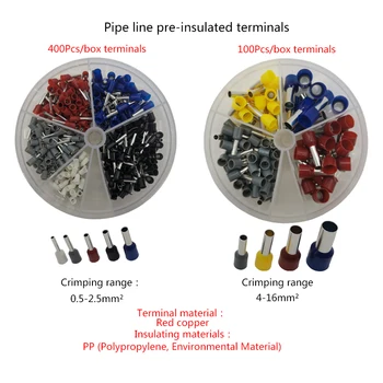 

Needle Terminal Box Cold Pressing Needle-shaped Tubular Line Nose Sleeve Tubular Mixed Needle Type 0.5-16mm²